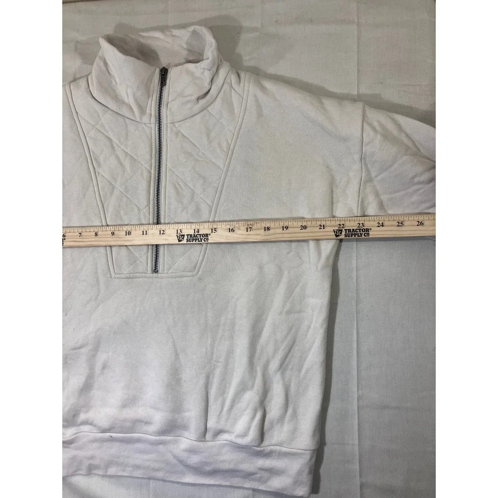 Nine Britton Womens Pullover Sweatshirt Quarter Zip Quilted‎ Mock Neck Sweater